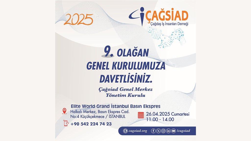 9. OLOĞAN GENEL KURULUMUZA DAVETLİSİNİZ.